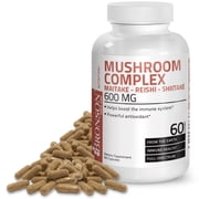 Bronson Mushroom Complex, Maitake - Reishi - Shitake 600mg, 60 Capsules