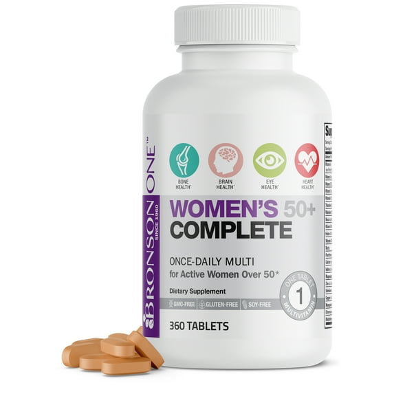 Bronson ONE Women's 50+ Complete MultiVitamin MultiMineral, 360 Tablets