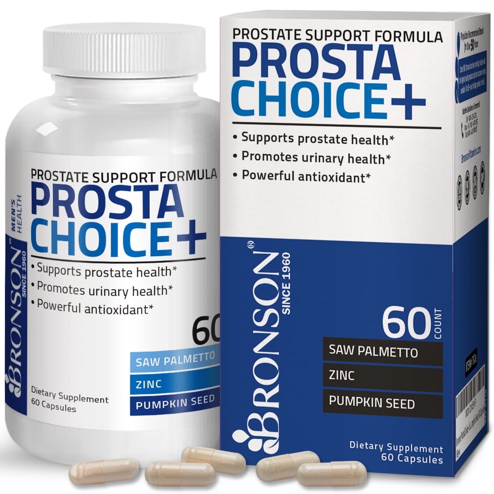 Bronson ProstaChoice+ Superior Formula for Prostate Support with Saw Palmetto, Zinc, Pumpkin Seed, 60 Capsules