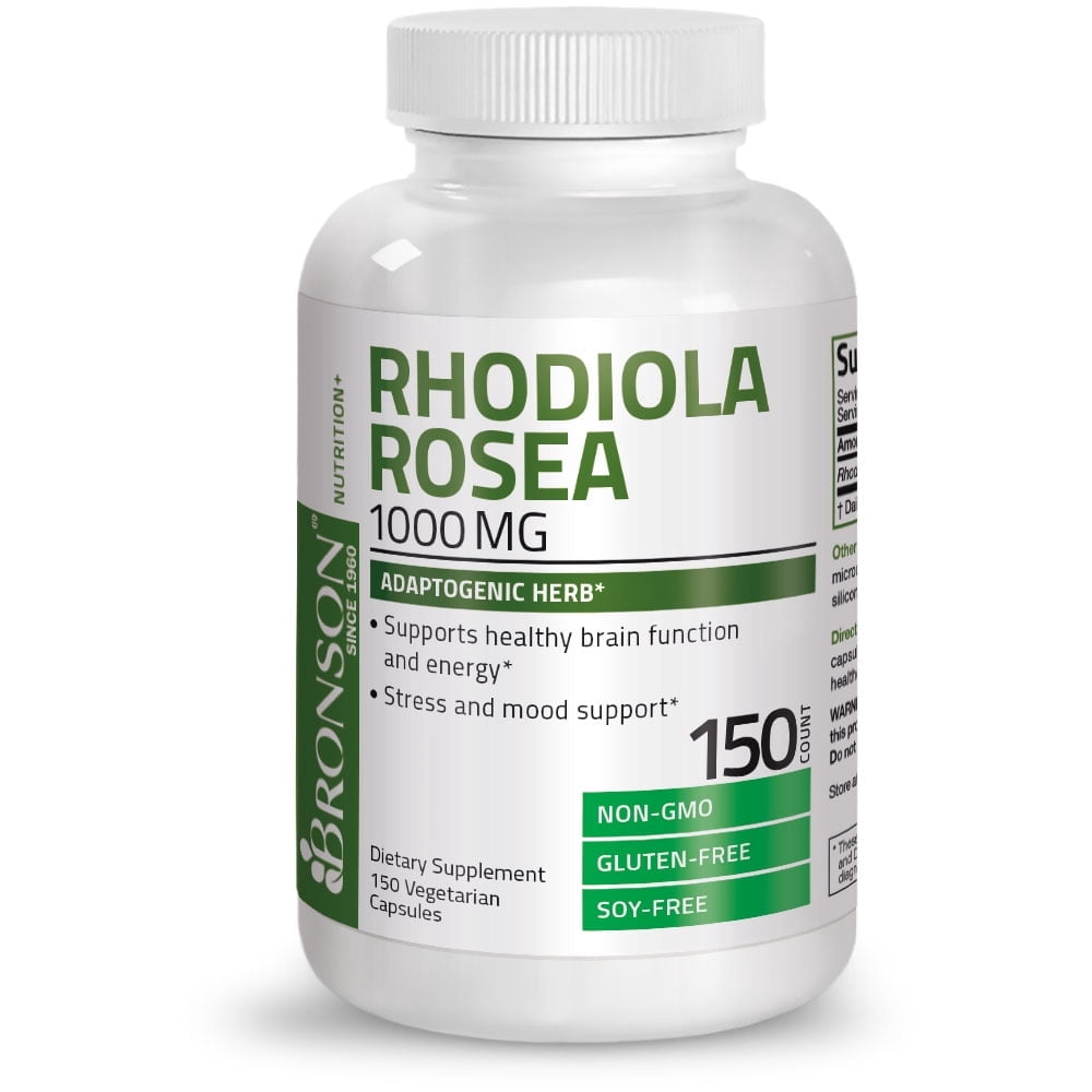 Complément Alimentaire Rhodiola Rosea 1000 Mg - Pour La Concentration, L'énergie Et L'humeur - 100% Naturel