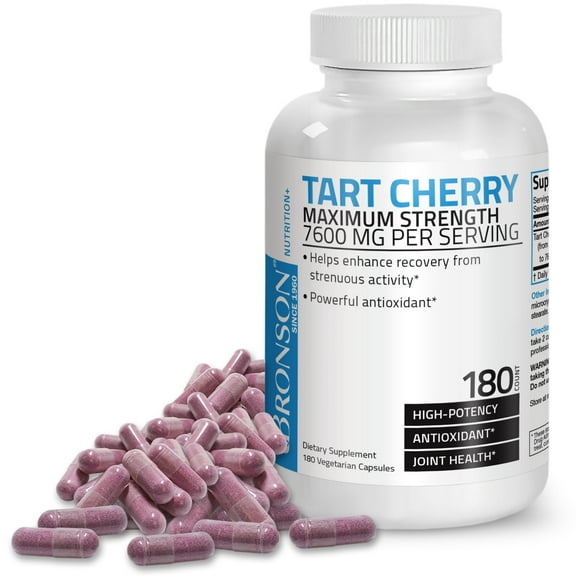 Bronson Tart Cherry Maximum Strength 7600 mg, 180 Vegetarian Capsules