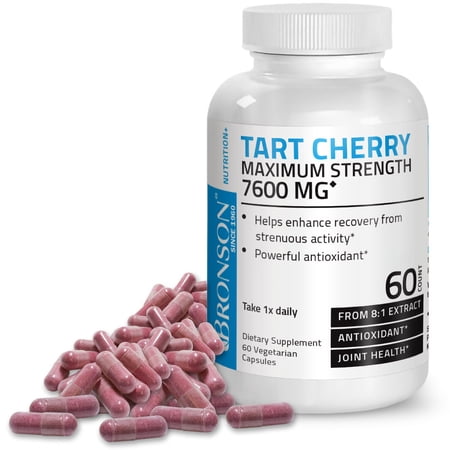 Bronson Tart Cherry Maximum Strength 7600 mg, 60 Vegetarian Capsules