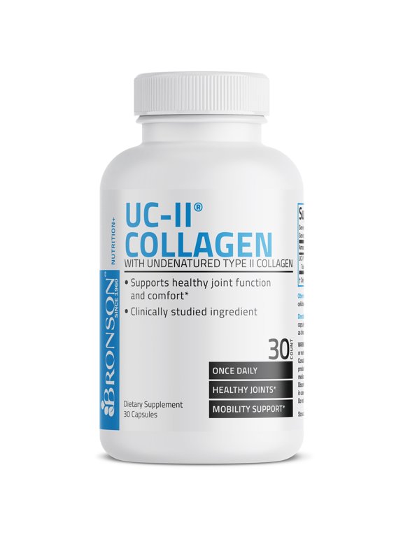 UC-II Collagen with Undenatured Type II Collagen for Joint Support, 30 Capsules