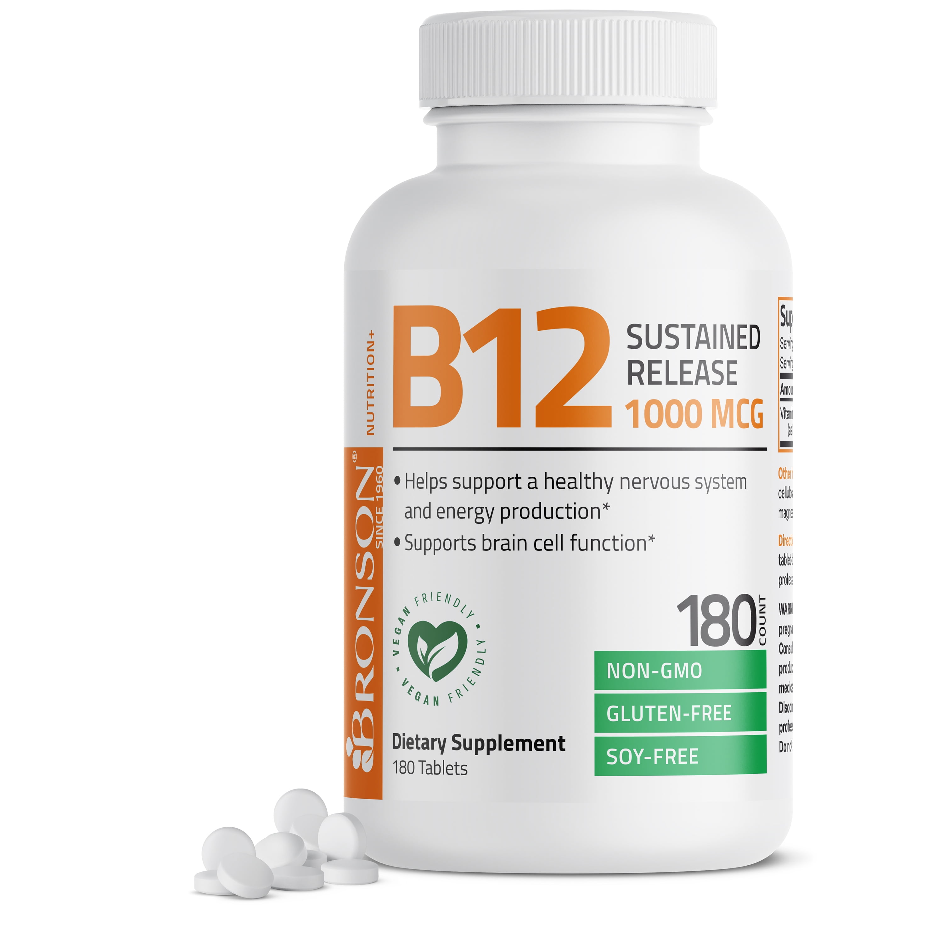 Bronson Super B Complex Vitamin B1, B2, B3, B6, B9, B12