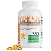 Bronson Vitamin D3 10,000 IU 250 mcg High Potency - Supports Healthy Immune System, Strong Bones, Muscles & Teeth - Non GMO, 360 Softgels 1 Year Supply