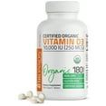 thumbnail image 1 of Bronson Vitamin D3 10,000 IU Bone Health and Immune Support, USDA Certified Organic, Non-GMO Gluten Free, 180 Tablets, 1 of 7