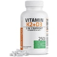 thumbnail image 1 of Bronson Vitamin K2 (MK7) with D3 Supplement Bone and Heart Health Non GMO & Gluten Free Formula - Easy to Swallow, 250 Capsules, 1 of 5