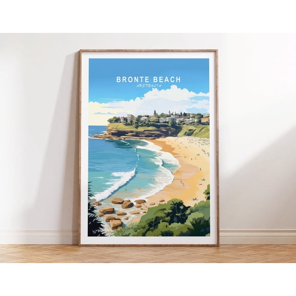 Bronte Beach Australia Coastal Nature Print Unframed Paper Print