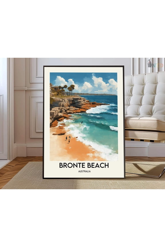 Bronte Beach Sydney Poster Home Decor Office Wall Art Living Room Decor, Paper Poster Only