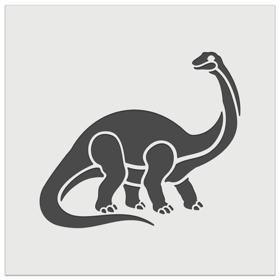 Brontosaurus Dinosaur DIY Cookie Wall Craft Stencil - 9.0 Inch