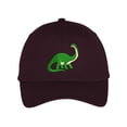 thumbnail image 1 of Brontosaurus Dinosaur Low Profile Cotton Adjustable Baseball Cap Dad Hat for Men Women Embroidered Design - Dark Red, 1 of 5
