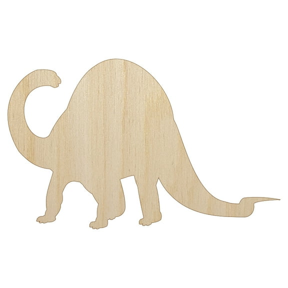 Brontosaurus Dinosaur Solid Wood Shape Unfinished Piece Cutout Craft DIY Projects - 4.70 Inch Size - 1/8 Inch Thick