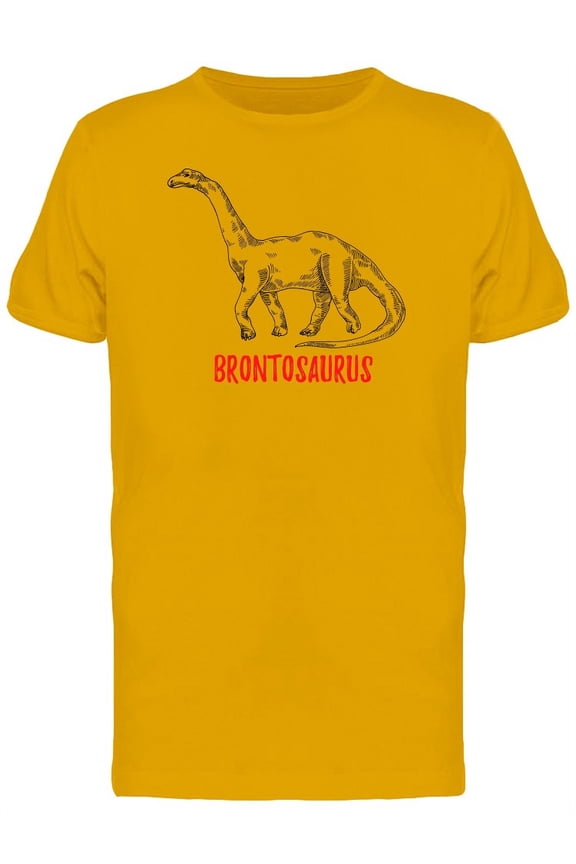 Brontosaurus Red Caption Tee Men's -Image by Shutterstock