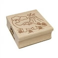 thumbnail image 1 of Brontosaurus Volcano Dinosaur Square Rubber Stamp Stamping Scrapbooking Crafting - Medium 1.75in, 1 of 7