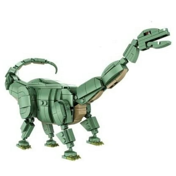 General Jims Toys & Bricks Brontosaurus Dinosaur & Fossil Building Blocks Set, 2-in-1 Hobby Display