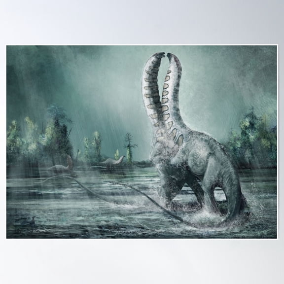 Brontosmash! Poster Wall Art, Modern Wall Decor For Living Room Bedroom, 8x12 UNFRAMED