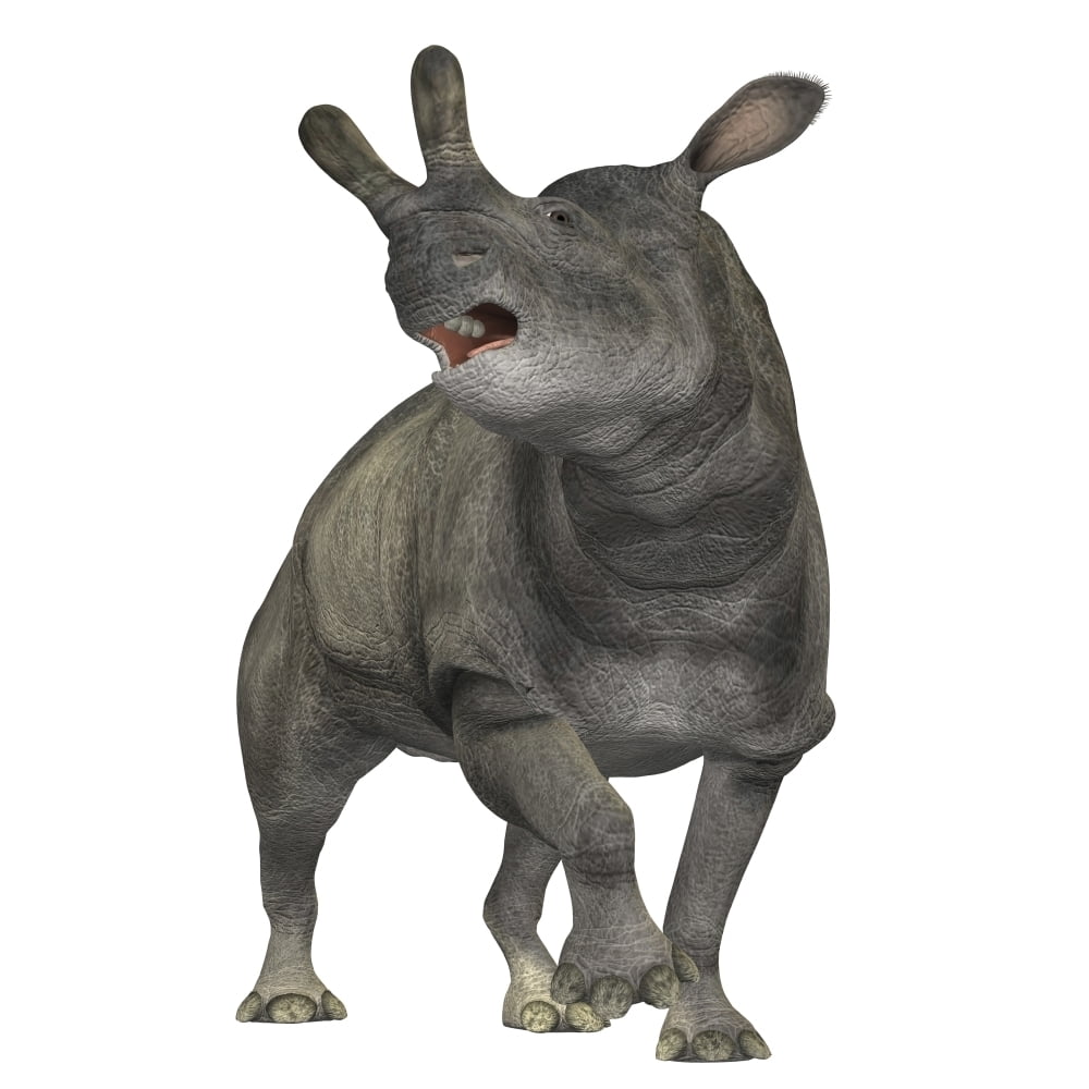 Brontotherium is a rhinocerous-like mammal Poster Print - Walmart.com