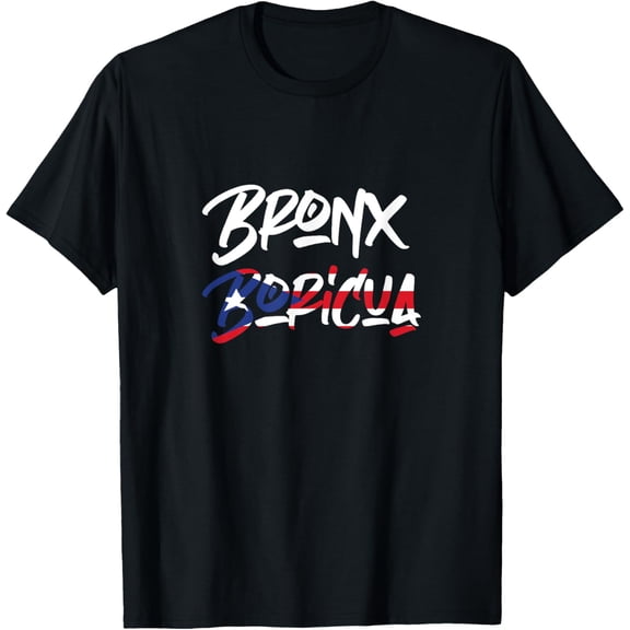 Bronx Boricua Graffiti Style Proud Puerto Rican T-ShirtMen and women, Black T-shirt, size: Extra large