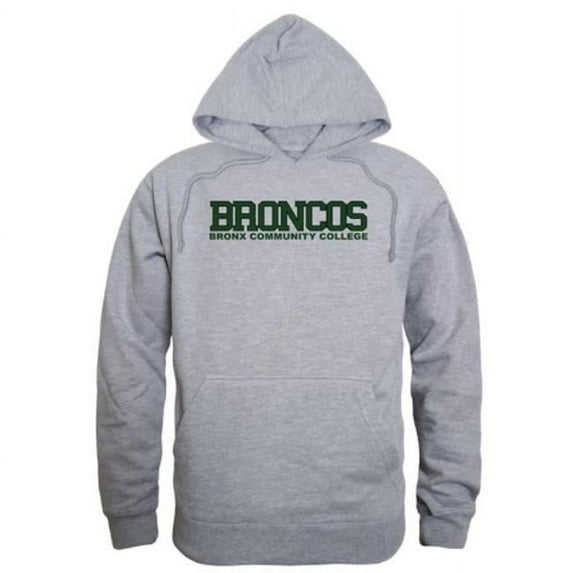 Bronx Community College Broncos Campus Hoodie, Heather Grey - Medium