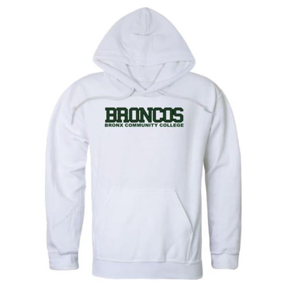 Bronx Community College Broncos Campus Hoodie, White - Extra Large