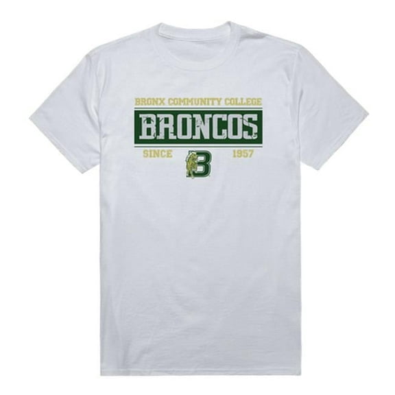 Bronx Community College Broncos Established T-Shirt, White - Small