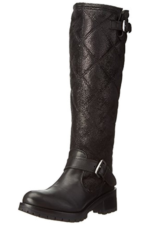Faye Ray Black Fashion Womens Casual Knee Rounded Toe Knee High Boots (Black, 7)