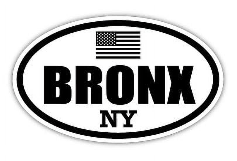 Bronx NY New York Bronx County Stealthy Subdued Old Glory US Flag Oval