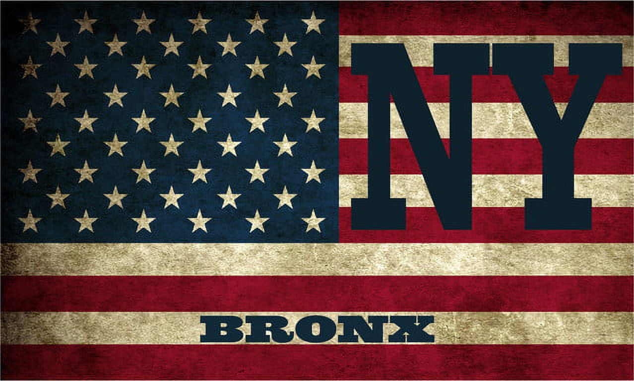 Bronx NY New York Bronx County Vintage US Flag Decal Bumper Sticker 3M