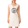 thumbnail image 1 of Bronx - New York Printed Vintage V-neck Linen Mini Shift Dress WDS_02 18, 1 of 1