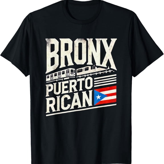 Bronx Puerto Rican Puerto Rico Flag NYC Train Subway Car Fun T-Shirt