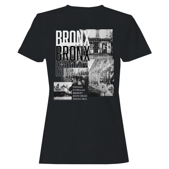 Bronx Street Urban Neighborhoods Women's Black T-shirt