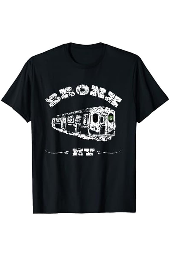 Bronx York 6 Train Nyc Subway Bx Distressed T-Shirt , Vintage T-Shirt