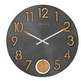 Bronze 19 in. wall clock with pendulum