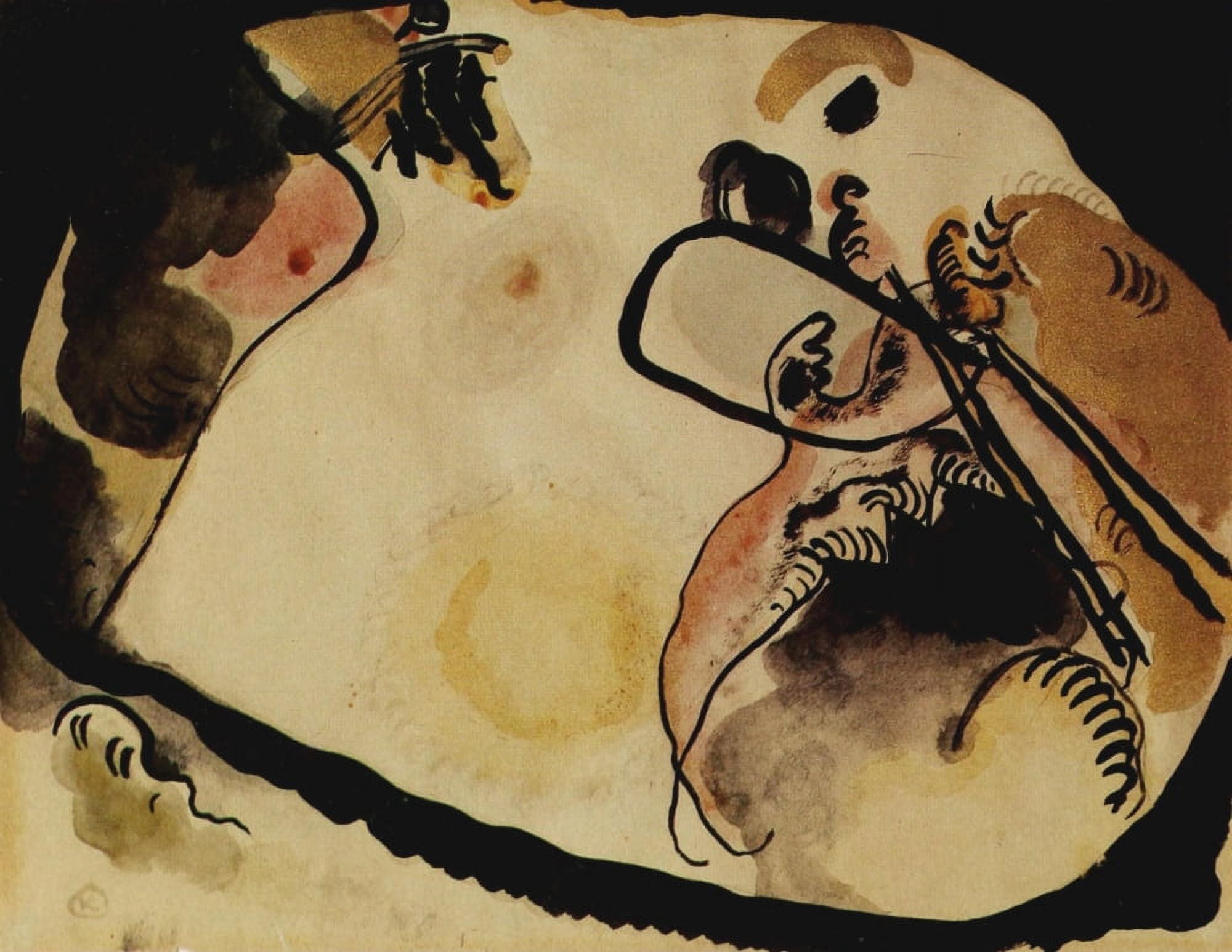 Bronze 1911-12 Canvas Art - Wassily Kandinsky (24 x 36)