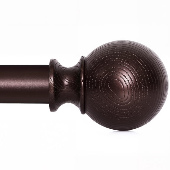 Bronze Adjustable Curtain Rod Set 28 to 144 in. For Windows
