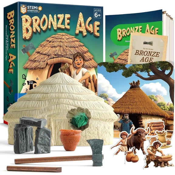 Piano Potato Bronze Age Dig & Make Kit, Archaeology STEM Kit for Kids, Historical Digging Set, Bronze Age Craft Kit, Educational History Toy, Digging Toy for Kids Ages 6+, Ancient History Science Kit