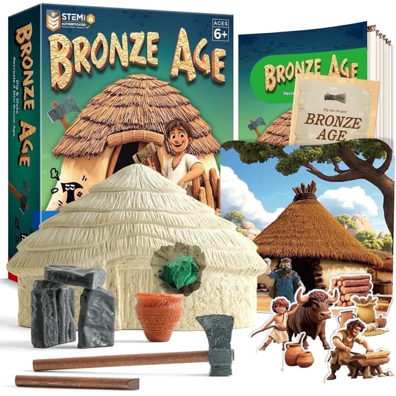 Piano Potato Bronze Age Fossil Dig Kit for Kids Ages 6-12, Dig it Up Ancient Creatures Kit, Archaeology Kits with Mining Kit Tools