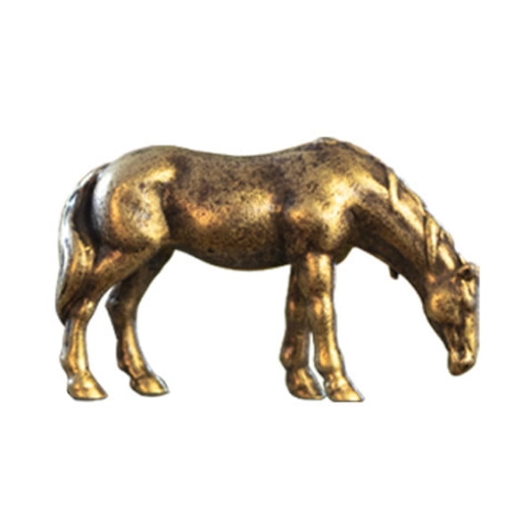 Bronze Alloy Horse Statue Detailed Carving Home Garden Decorative Desk top Craft