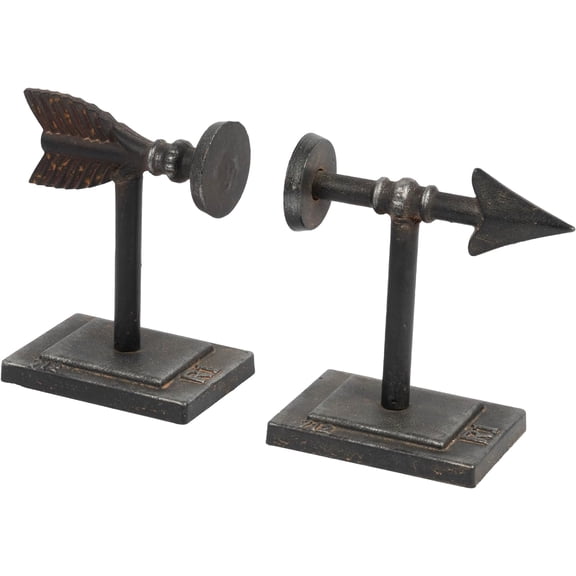 Bronze Arrow Shaped Cast Iron Bookends (Set of 2 Pieces)