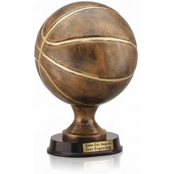 Bronze Basketball Trophy 13 Inch Custom Engraved Award for Basketball Teams Coaches Players MVP Championship Recognition$$Gift Supply & Awards