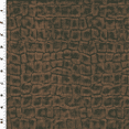 thumbnail image 1 of Bronze/Black Faux Alligator Leather Upholstery, Fabric By the Yard, 1 of 1