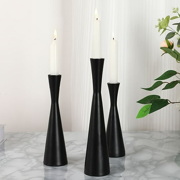 Bronze/Black Set of 3 Candlestick Sets Small Waist
