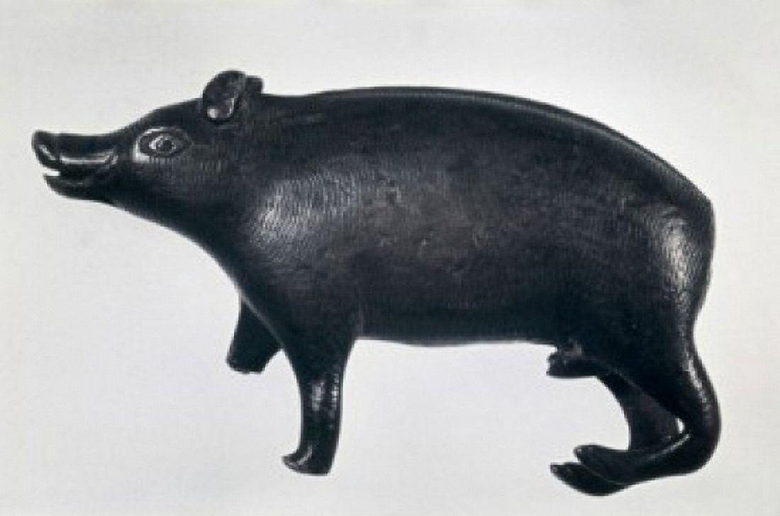 Bronze Boar Iron Age C 1200 BC Artist Unknown Sculpture Canvas Art - (24 x 36)
