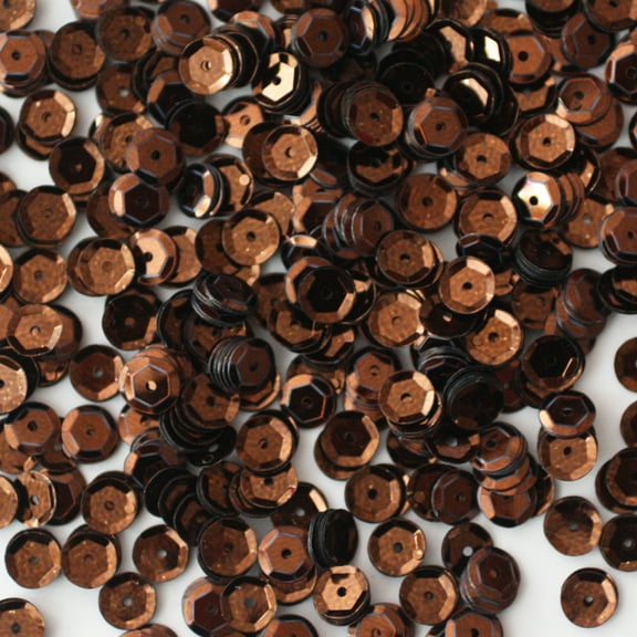 Bronze Brown Cup Sequins 6mm Shiny Metallic Made in USA