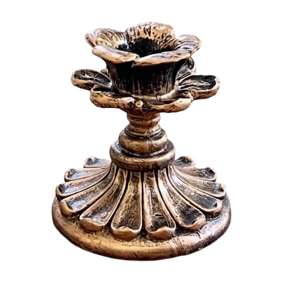 Bronze Candle Holder Stand, Antique Gold Taper Candlestick Holder for Modern Wedding Centerpieces, Festive Parties and Home Living Room Decor