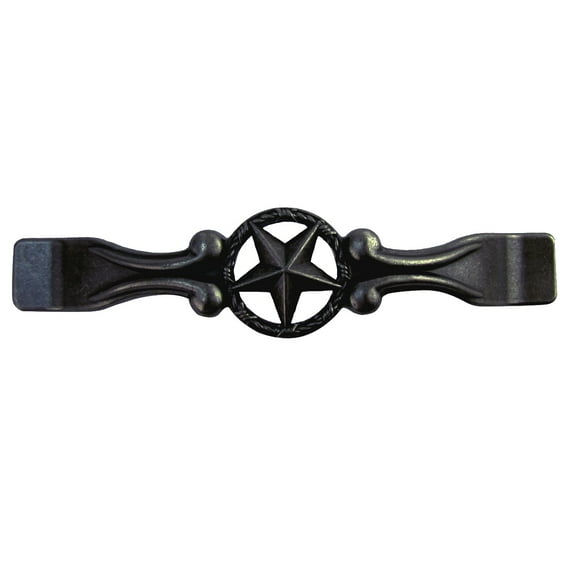 Bronze Cast Iron Texas Star Kitchen Door Pull Hardware Rustic Vanity Handle