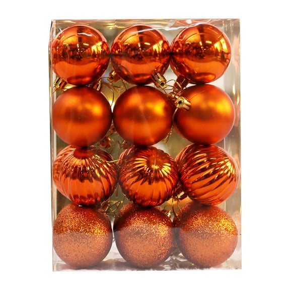 Bronze Christmas Ornament Balls 4Cm 24Pcs Set For Tree Window Display Mall Decoration Holiday Decor