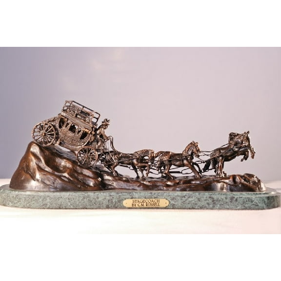 Bronze Classics Charles Marion Russell The Stagecoach 10" Sculpture