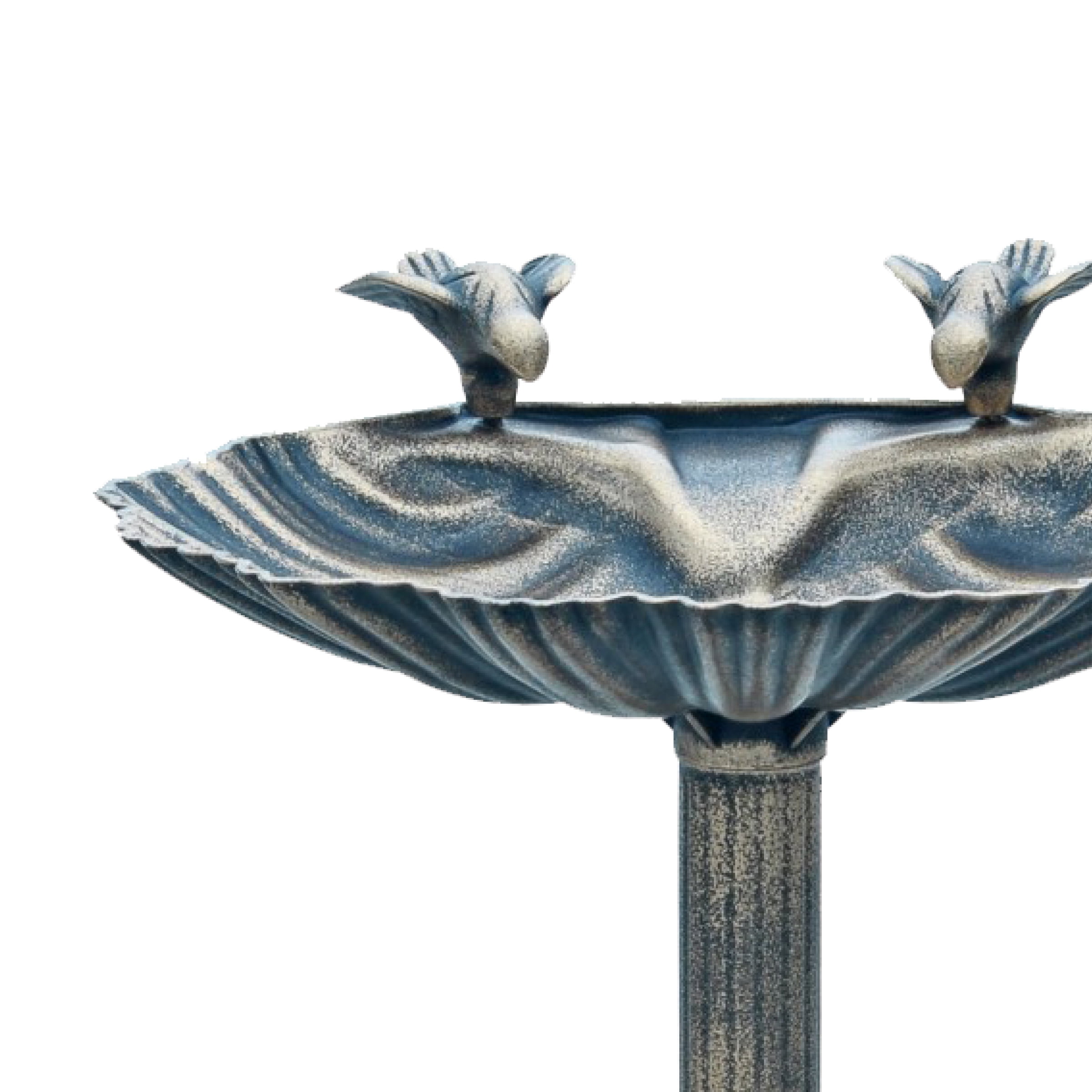 Bronze Resin Bird Bath with Planter Base