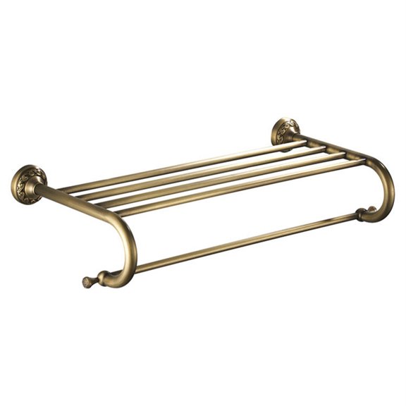 Bronze Copper Towel Rack Coat Towel Shelf Rail Bar Shower Towel Holder Bathroom Accessories Hardware